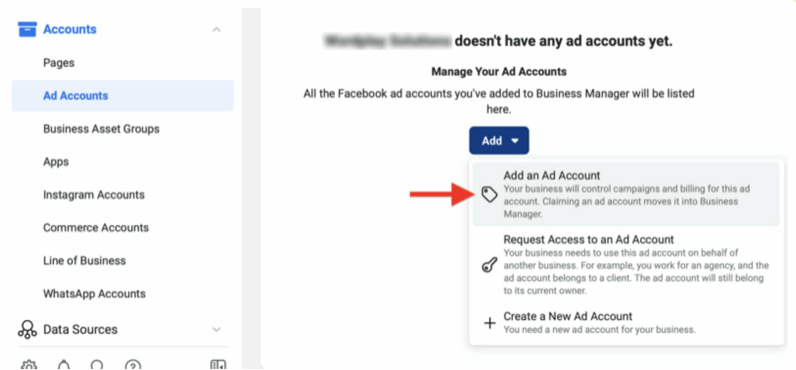 adding ad accounts