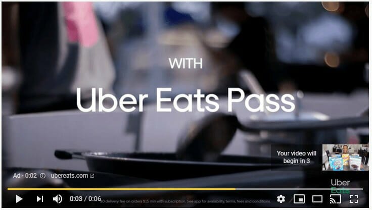 uber eats youtube video ad